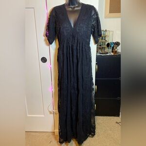 Pinkblush Black Lace Maxi Dress